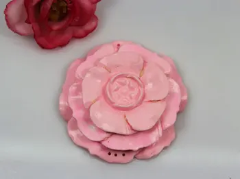 

BIG Natural 50mm Fancy Pink Gems Stone Carve Beads Jewelry Connector Pendant Jewelry Making DIY