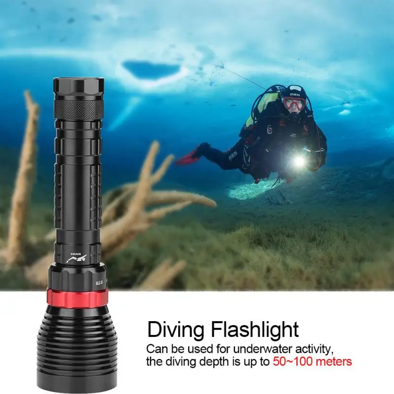 

Aluminum Alloy Flashlight High Bright LED Diving Flashlight Adjustable Outdoor Camping Hiking Torch Flashlight Lamp Light
