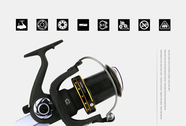 Liga de Alumínio Carretel de Pesca Roda de Arremesso Artes de Pesca Carretel de Fiação Forte Distantes Pesca Carpa 6000-10000series 14bb 5 Cheap Carretilhas de pesca