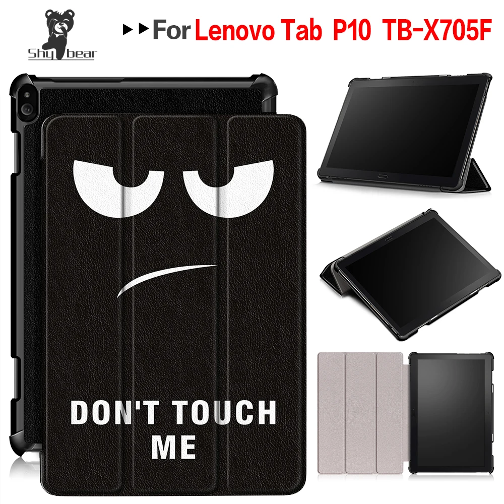 

Slim Tablet Case for Lenovo Tab P10 TB-X705F TB-X705L PU Leather Protective Cover Skin Shell