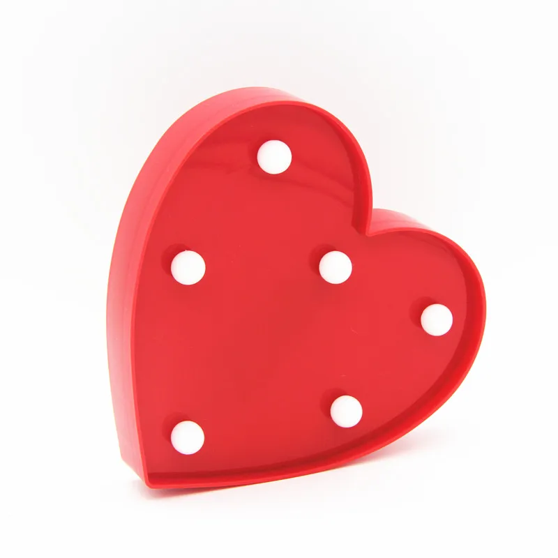 

Love Heart 3D Night Light Romantic Marquee Led Lighting Battery Power Valentine Birthday Girl Gift Wedding Party Home Xmas Decor