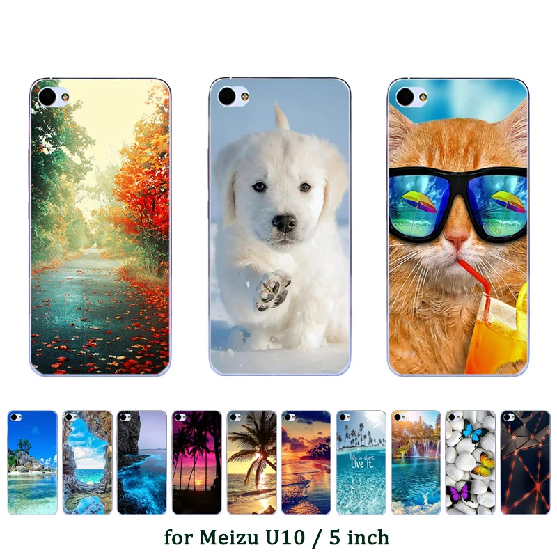 Защитный чехол для Meizu U10 5 0 дюймов мягкий из ТПУ Scape прозрачные ультра тонкие