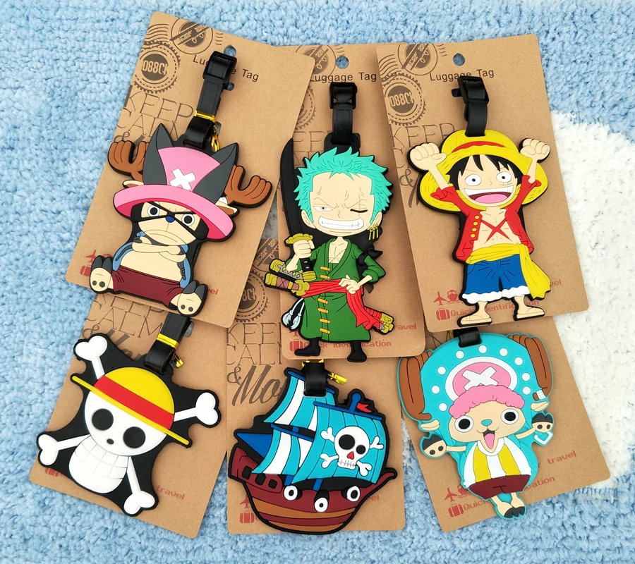 

Silicone Luggage Tag Travel Storage Bag Anime One Piece Luffy Chopper Ballet Suitcase ID Address Holder Baggage Boarding Tag