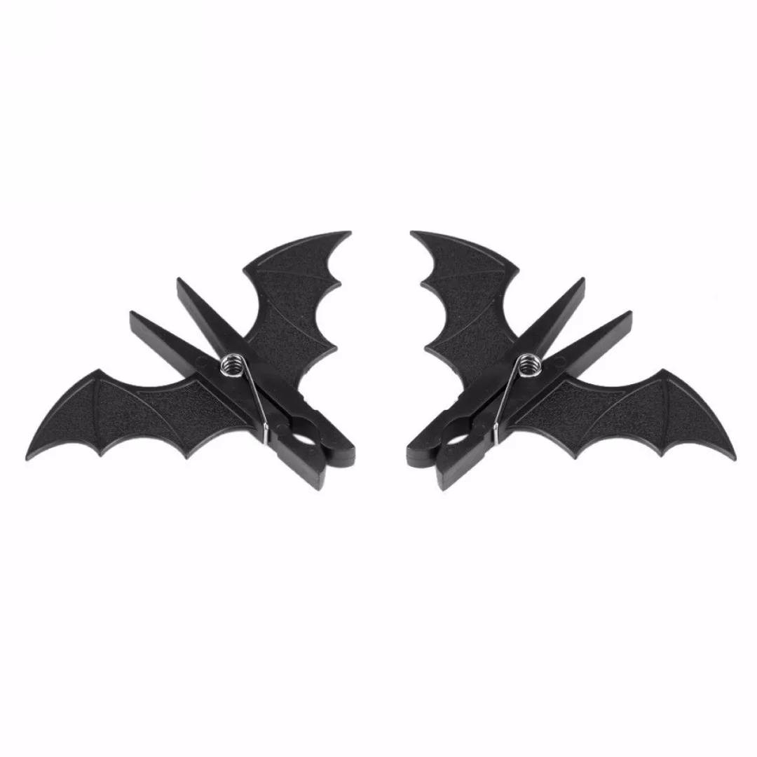 2pcs/pack Plastic Bat Clothes Pegs Clothespin Laundry Hangers Photo Paper Memo Note Clip Clamp for Home Decor