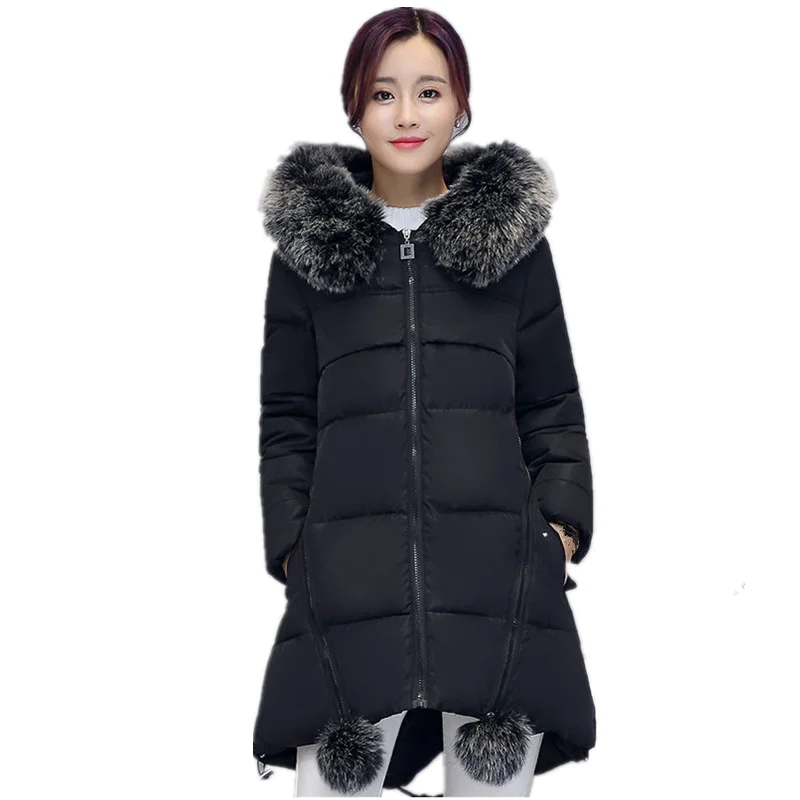 Plus Size 5XL 6XL Winter Jacket Women Coat Parka Hooded Warm Thicken Jacket Coat Long Sleeve Outerwear Winter Women's Coat Q951