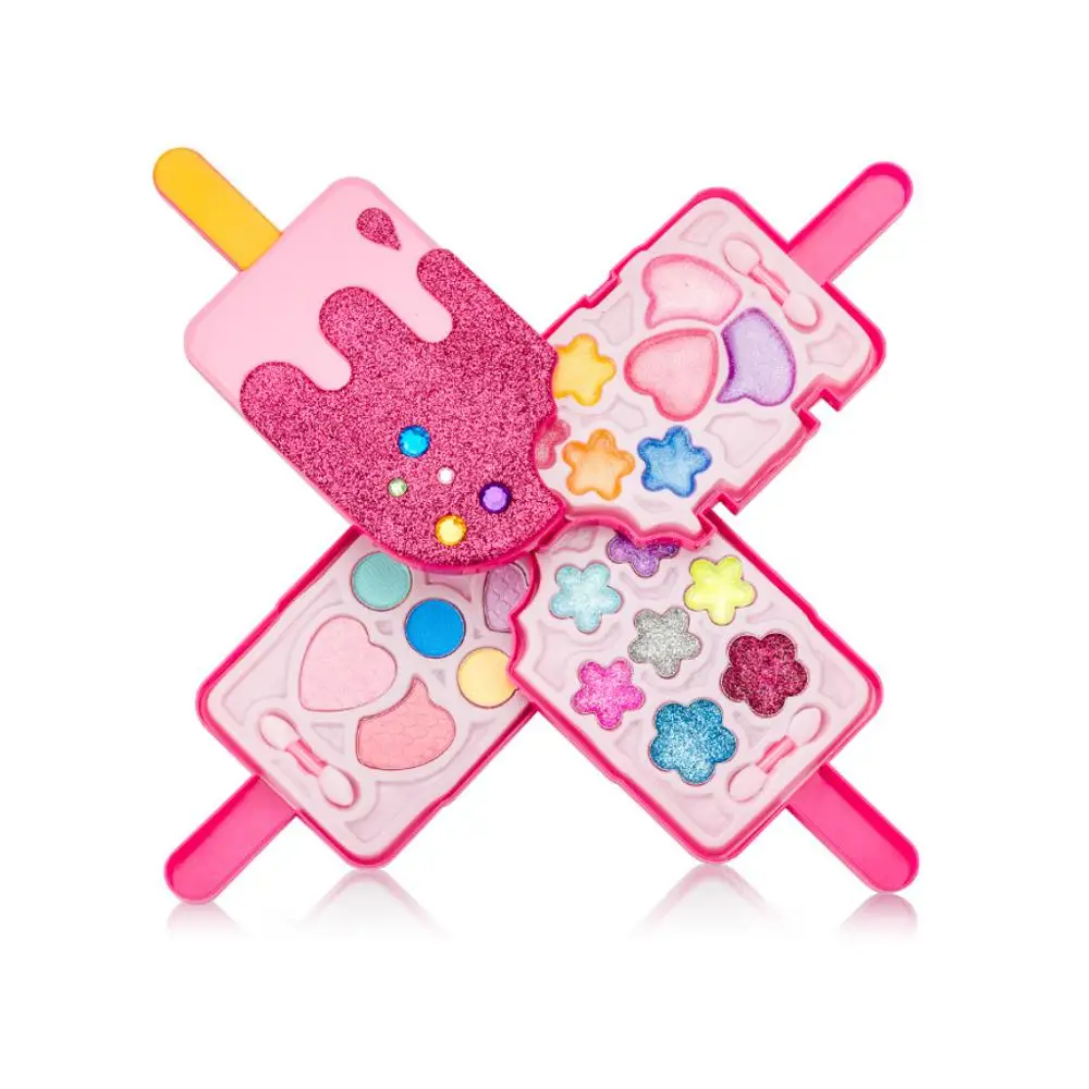 

Ice Cream Makeup Cosmetic Eyeshadow Palette Blusher Lip Gloss Set for Girls Princess Pretend Play Toy