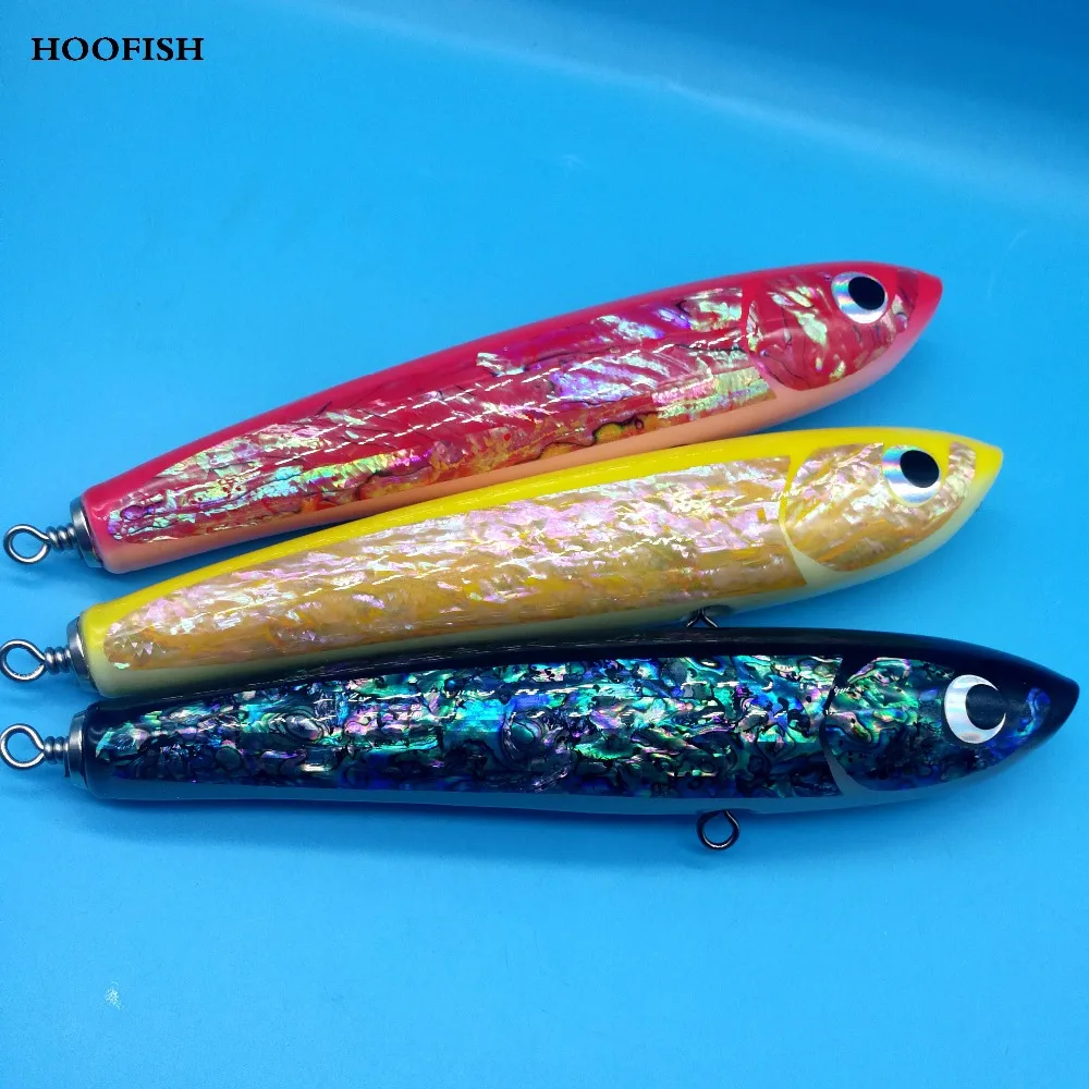 HOOFISH 1 шт. верхняя вода деревянная приманка GT поверхность приманки-блесны 120 г/22 см 3 цвета глубоководная приманка ручной работы