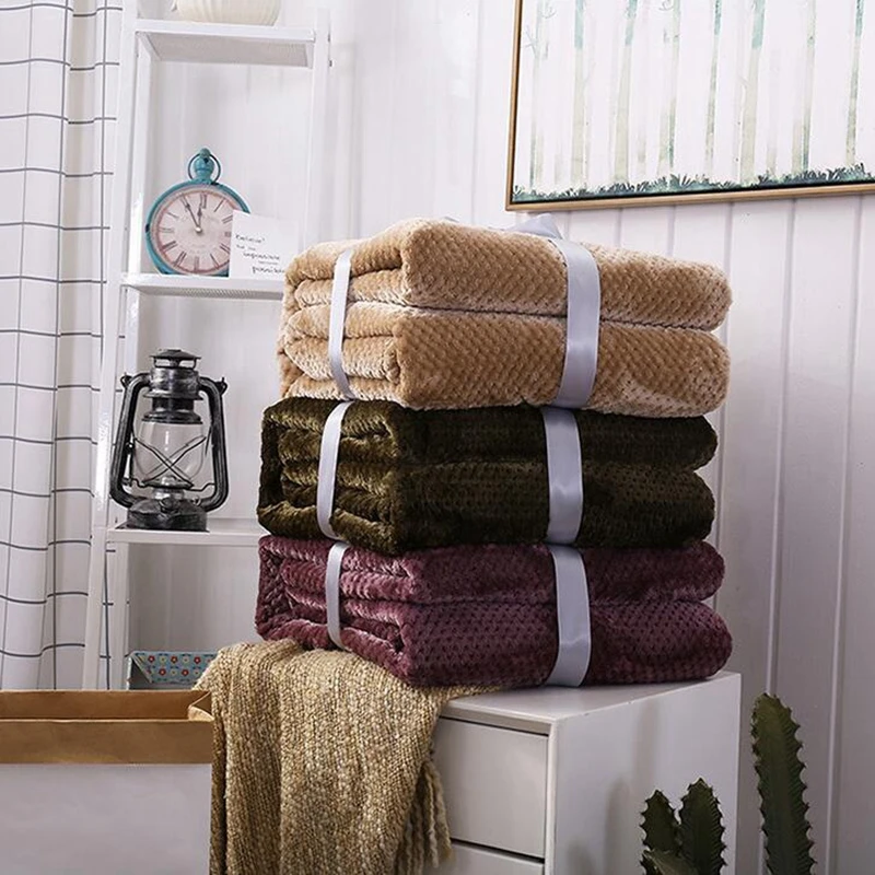 بلون سميكة سوبر لينة بطاطين صوف بالغين الفانيلا المنزل كنبة مكتب الدافئة رمي ورقة السفر المحمولة سيارة بطّانية سفر