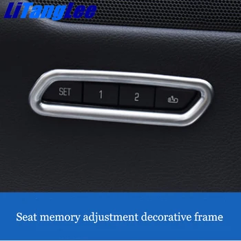 

Litanglee Stainless Steel Memory Regulation Seat Adjust Button Decoration Cover Sticker For Cadillac XT5 2016 Car Styling