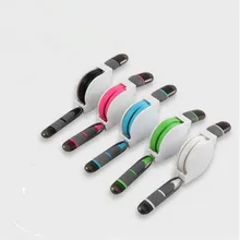 2 in 1 Extendable Micro USB Cable For iPhone 5 5s se 6 6s plus Fast Charging Data Cable Charger for Samsung for Xiaomi Android