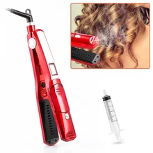 Паровая расческа, выпрямляющие утюги для волос, Автоматическая Прямая индикация температуры волос, электрический быстрый выпрямитель для волос, инструменты 25,5 см