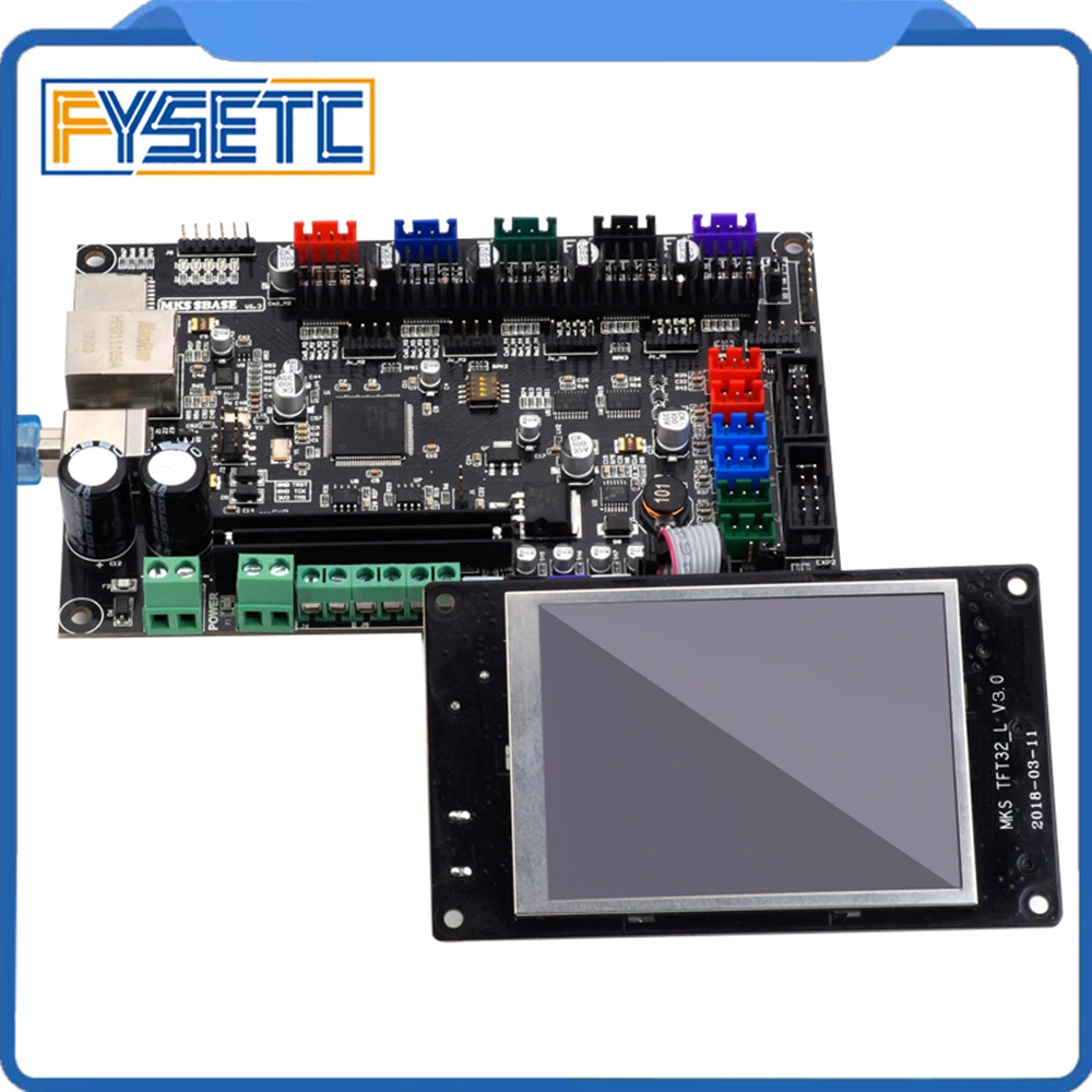 3D принтеры Запчасти TFT32 V3.0 3 2 ''контроллер Дисплей + SBASE V1.3 Smoothieboard 32 бит плате