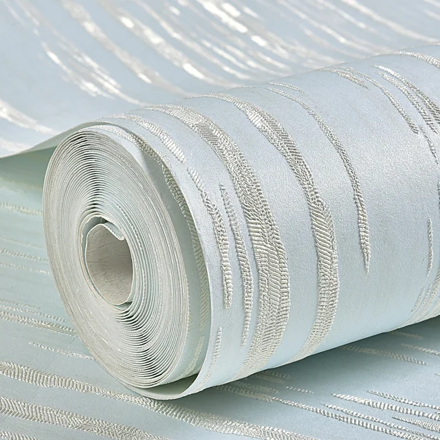 Modern 3d Stripes Embossed Wallpaper Sticker Self Adhesive Non woven