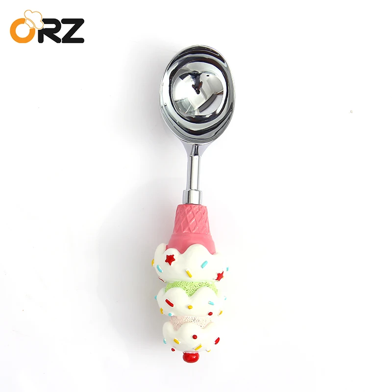 

ORZ Ice Cream Scoop Spoon Resin Handle Ice Ball Maker Yogurt Cookie Potato Mash Stacks Spoon Home Kitchen Accessories Tool