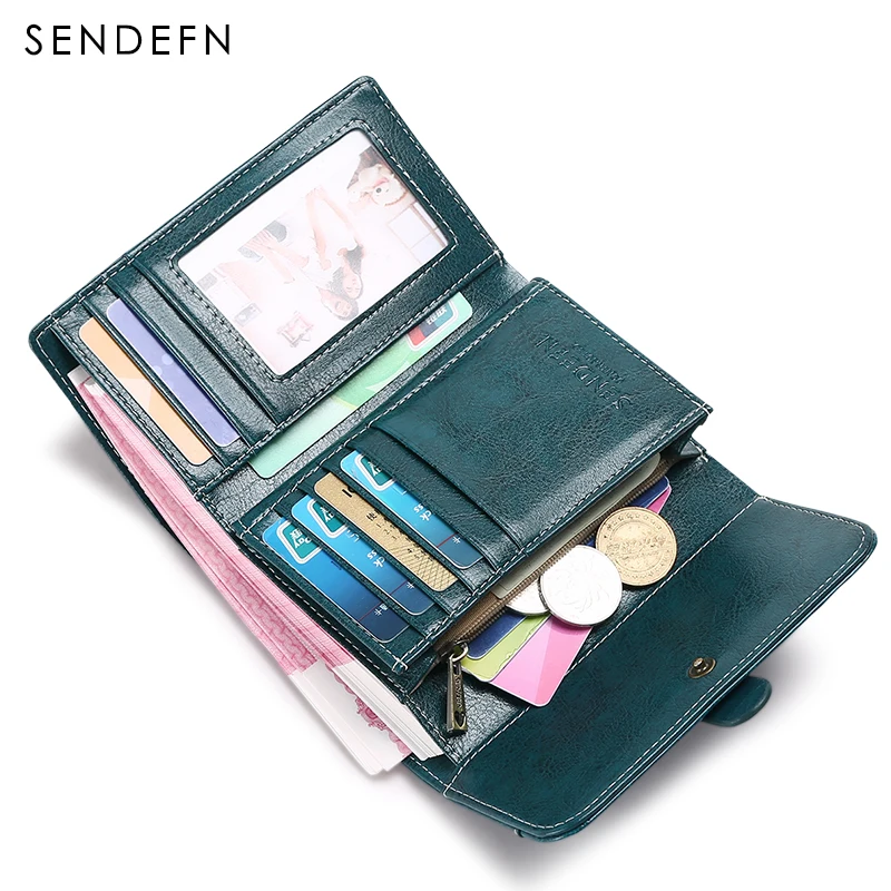 

New Arrival Small Wallet Split Leather Wallet Women Short Women Purse Button Women Wallets Card Holder Purse Casual Purse Women