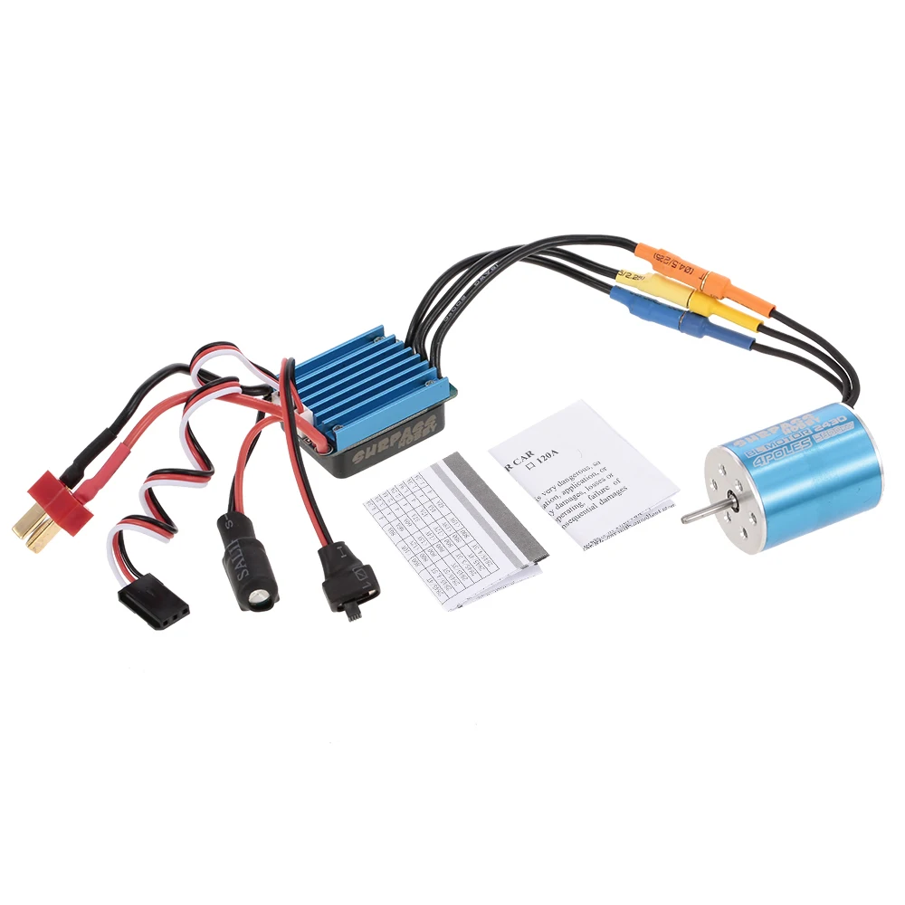 

SURPASS HOBBY 2430 5800KV RC Car Sensorless Brushless Motor 25A Brushless ESC for 1:18 1:16 RC Cars