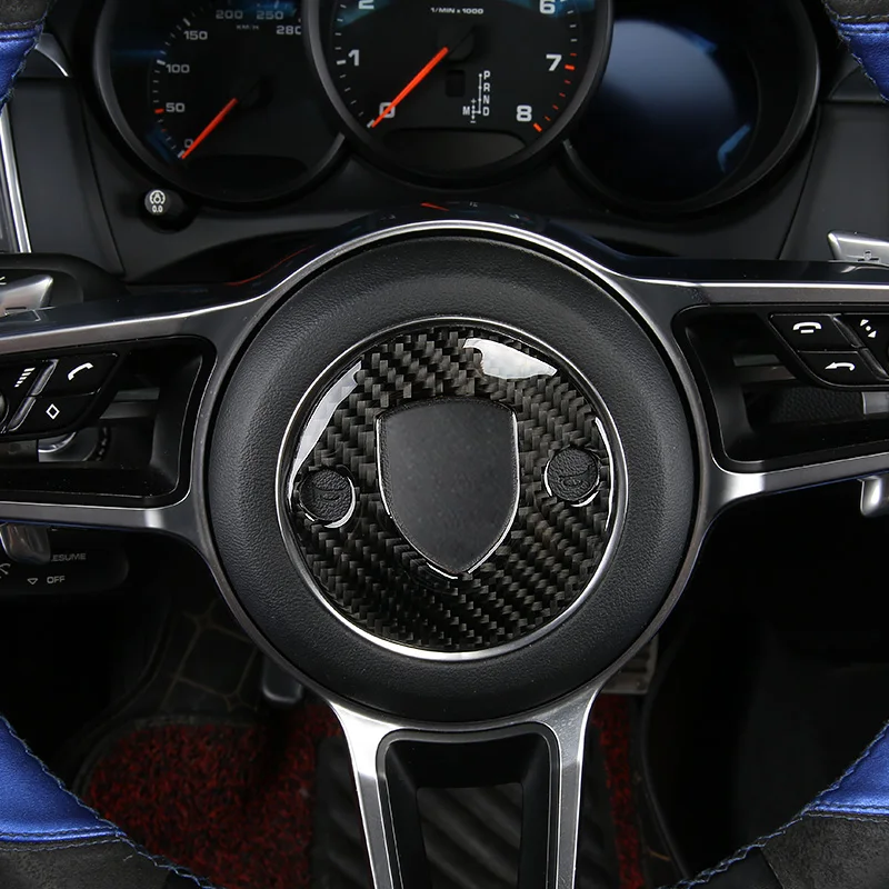 Углеродное волокно руль декоративный чехол с блестками отделка для Porsche Macan Cayenne Panamera 718 стайлинга автомобилей модифицированный