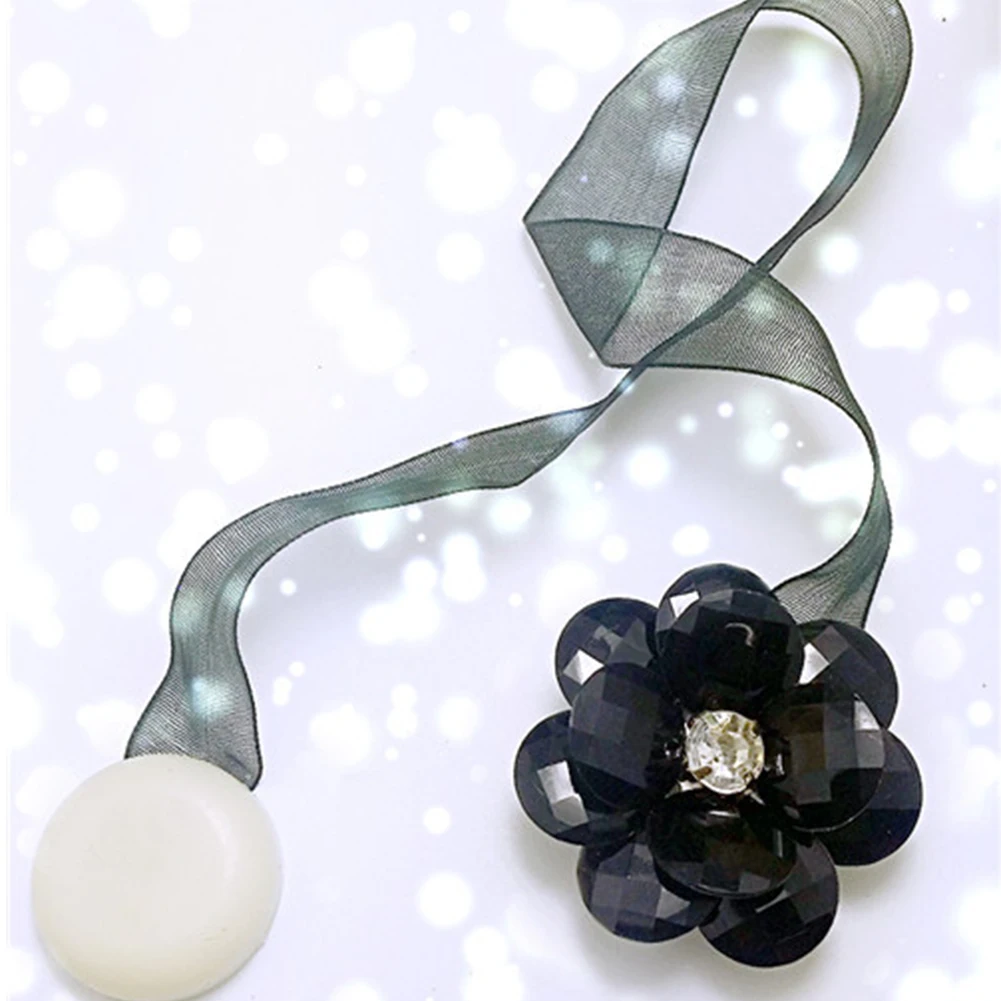 

Hot Flower Shape Magnet Curtain Buckle Magnetic Tieback Holder Window Curtain Clip Holder Strap Accessories Home Decor