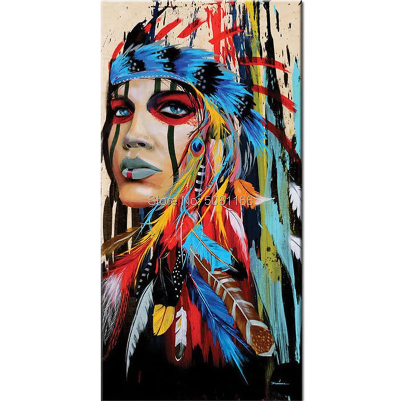 Lienzo Pintado A Mano Moderno Arte Tradicional Indio Pintura