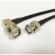 BNC мужской переключатель BNC штекер прямоугольный конвертер Соединительный кабель RG58 по оптовой цене Быстрая 100 см 4" адаптер