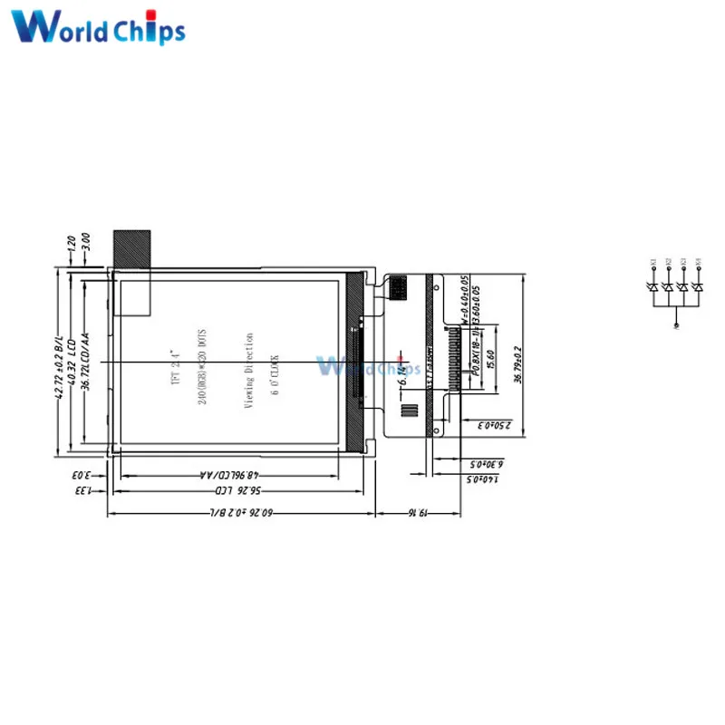 2 4 &quot240x320 SPI серия TFT цветной ЖК дисплей модуль + ILI9341 Сенсорная панель