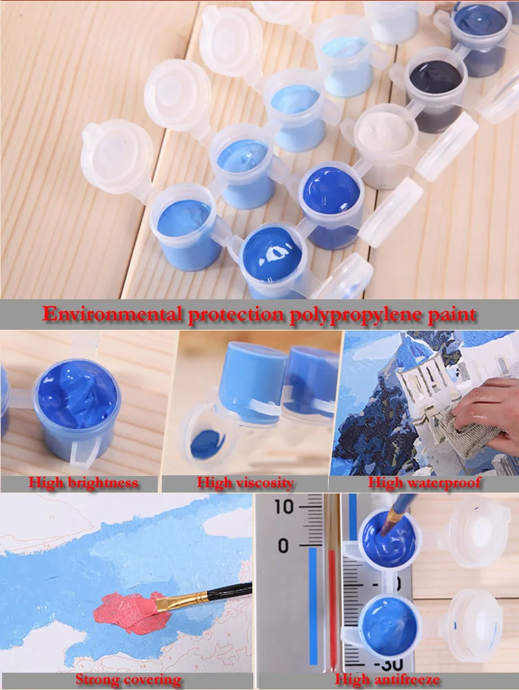 Osaka Jepang Jepang Pemandangan Frameless DIY Minyak Lukisan Dinding Cat Akrilik Lukisan Digital Unik Dekorasi Rumah Hadiah