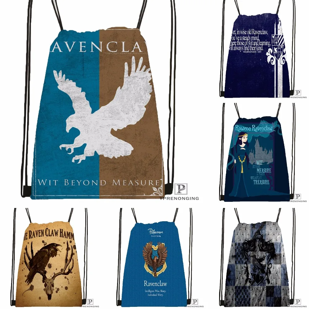 Custom Harry Potter Ravenclaw Drawstring Backpack Bag Cute Daypack Kids Satchel Black Back 31x40cm 180531 03