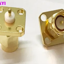 50 шт. SMA штекер Шасси Панель Крепление 4 отверстия панель фланец припой адаптер