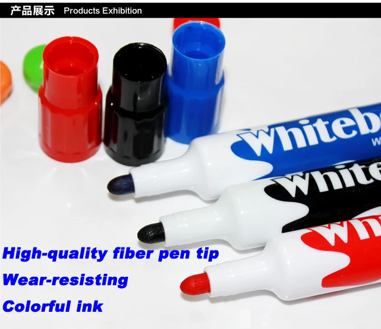 12 Pc/lot Fastdried Dry Erase Marker Whiteboard Marker Pen Red&blue
