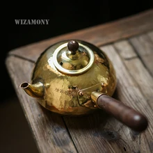 WIZAMONY, чайный набор,, высший сорт, Autnentic, медь, чисто ручной работы, чайник, искусство, китайский заварочный чайник, старинный чайник для чайной церемонии