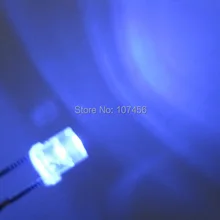 1000 шт.) 3 мм ультра-яркий Flat Top синий светодиод большой угол главе 3 мм светло-светодиод 3 мм широкий угол синий LED