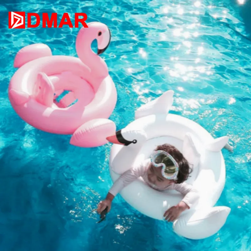 DMAR 83 см 33 "детский надувной матрас для бассейна Фламинго Единорог игрушечные Лебеди для плавательный круг для детей круглый матрас пляж