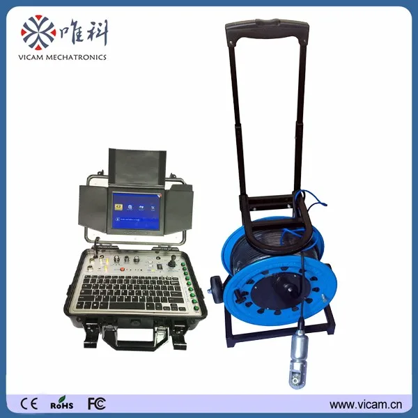 

8800mA rechargeable battery powered Pan &Tilt rotate water well inspection camera 100 meters deep water well camera V8-3288PT-2