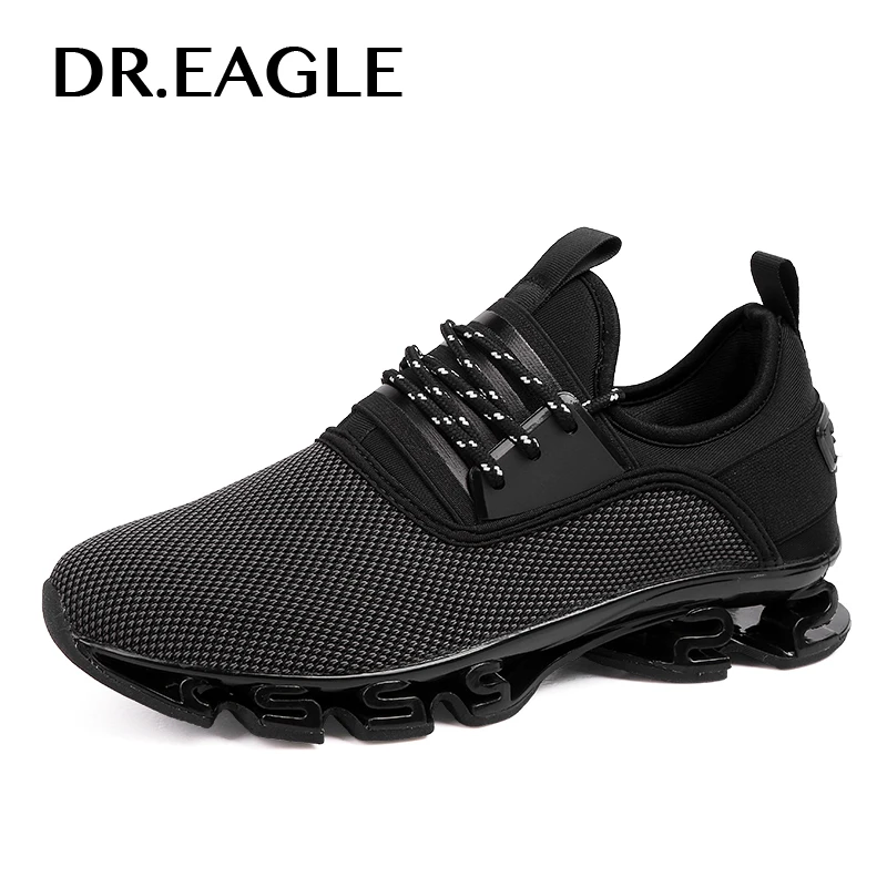

DR.EAGLE Men's Sport Running shoes men Lace-up Exercise red men sneakers Breathable Mesh Letter Shoes Size 39-47 baskets homme