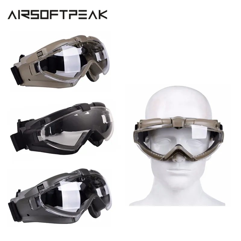 Airsoft Hunting Sunglasses CS Anti Fogging Lightweight Fan Goggles Shock Resistance Ultraviolet