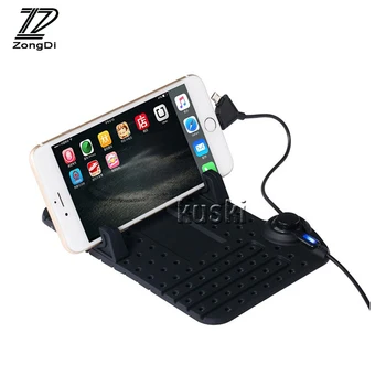 

ZD 1pc For Kia Rio 3 Ceed Toyota Corolla 2008 Avensis C-HR RAV4 Mazda 3 6 Car Charger Phone Holder Anti-Slip Mat Dashboard Mount