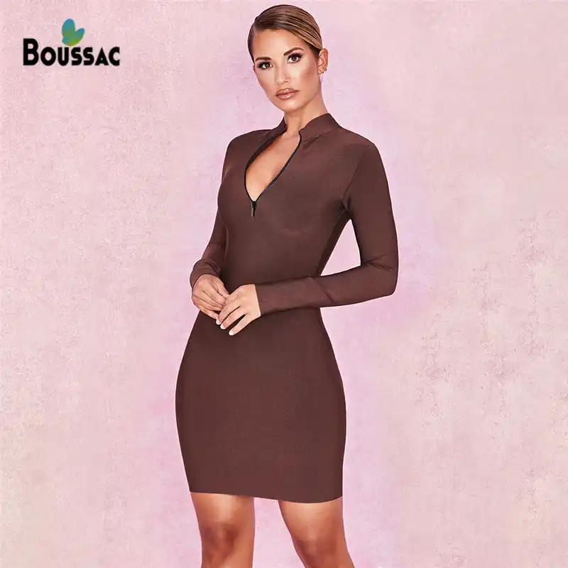 chocolate bodycon dress