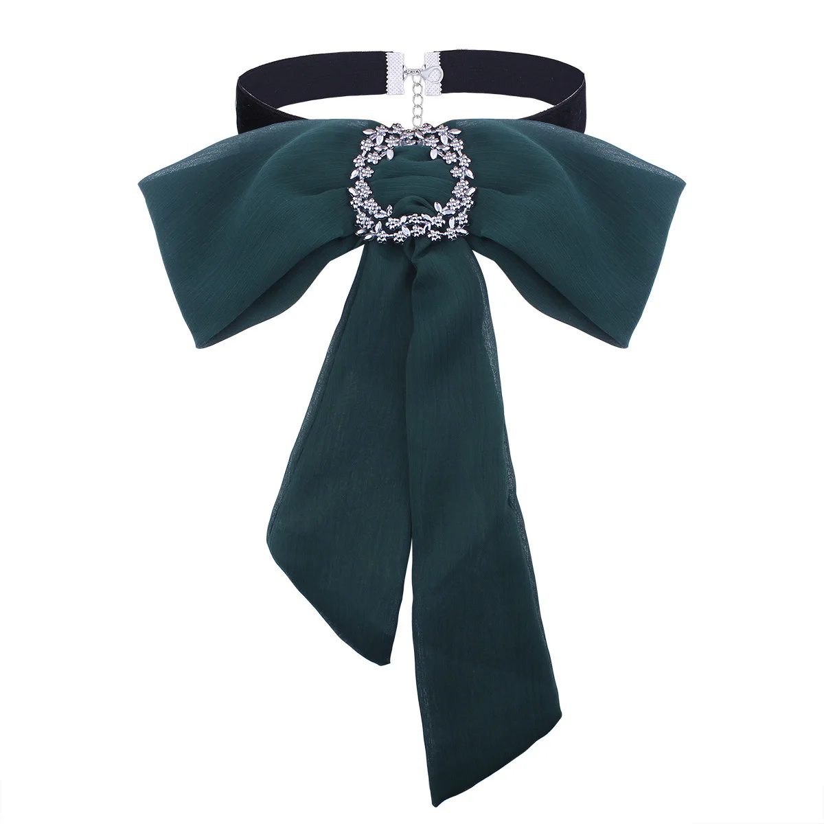 

TTOU Autumn Black Velvet Choker Collar Chiffon Bowknot Detachable Collar For Women Gifts Collar Choker Jewelry Fashion