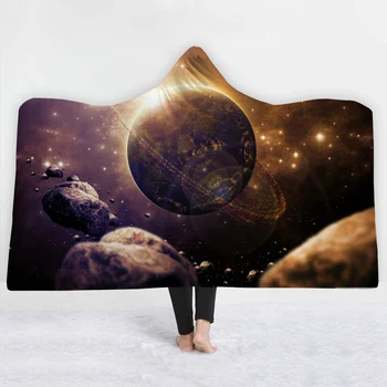 

Dark brown blanket keep Warm soft comfortable Relax Leisure time sky blanket with hat New pattern modern style blanket