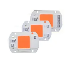 Светодиодный COB full spectrum Led чип 20 Вт 30 Вт 50 Вт AC220V/110 V завода светать светильник Светодиодный прожектор светильник ламповый модуль 380-840nm 1 шт