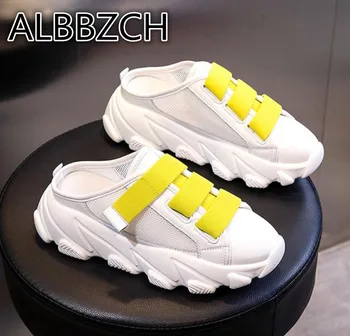 

Summer Women Shoes Platform Slippers Trend Sneaker Girls Slides Breathable mesh Comfortable Ladies Slippers Women's Casual shoes