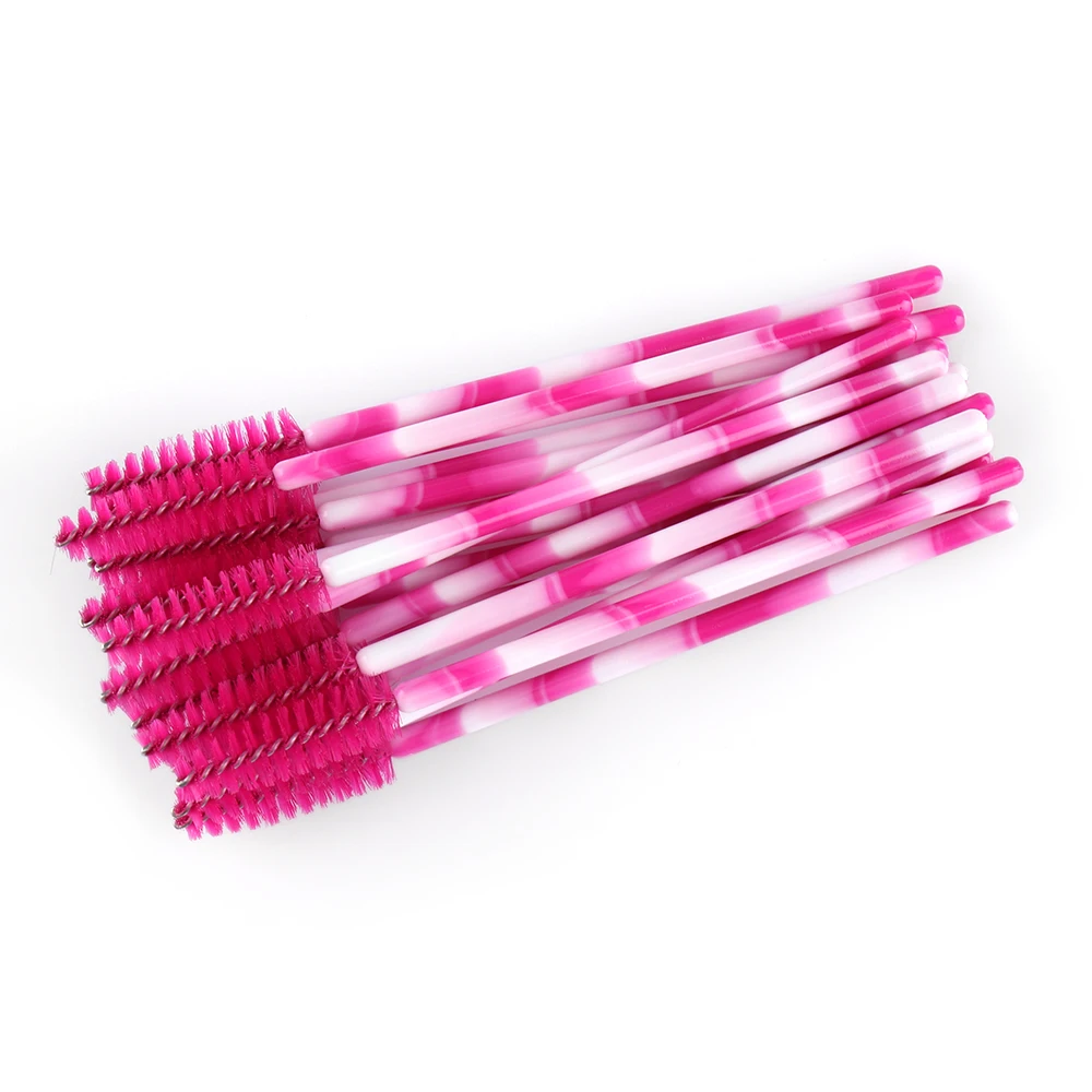 

1/50pcs/lot Colorful Handle Disposable Mascara Wands Applicator Lash Nylon Makeup Brushes Eyelash Extension Makeup Accessorices