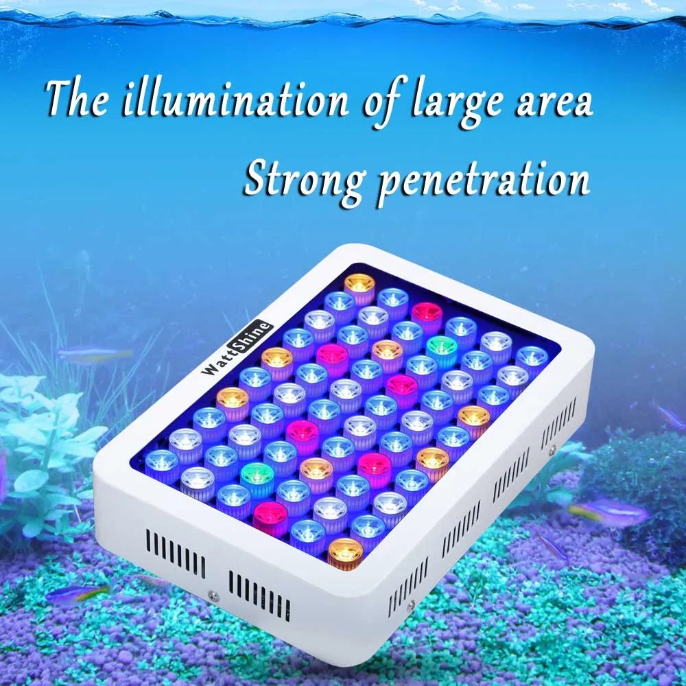 LED Aquarium Light 180W Series Dimmable Full Spectrum For Coral Reef Grow For Plants Fish Tank Aquarium Decorations Include  (30)