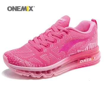 

ONEMIX Women's Air Cushion Running Shoes Lightweight Walking Jogging Gym Outdoor Exercise Drive Pink Athletic Sport Sneakers