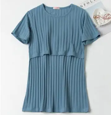 

Nursing Clothes 2018 Spring Summer Fashion Short Sleeved Maternity Tops Breastfeeding Clothes for Pregnant Women Pregnancy WX951