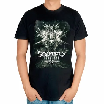 

11 styles Soulfly Punk Rock Black men women T shirt mma fitness 100%Cotton Heavy Metal 3D print Tshirt XXXL Skull devil demon