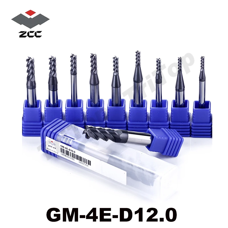 

ZCC CT tools GM-4E-D12.0 Solid Carbide 4 flute flattened end mills tungsten carbide end mill milling cutters