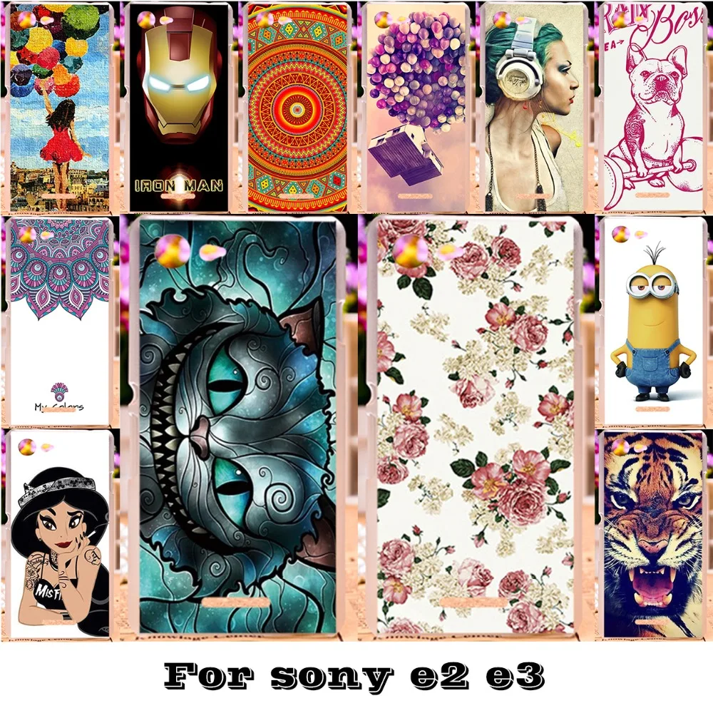 Akabeila Мягкий силикон TPU или Пластик чехлы для Sony Xperia E3 e2 Dual d2203 D2243 D2202 D2206 D2212 случаи