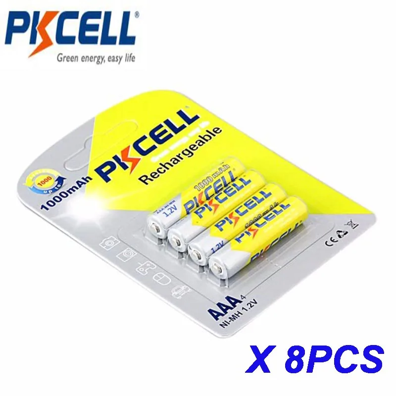 New 8pcs 1.2V 3A 1000mAh Ni Mh AAA Battery Rechargeable Batteries for