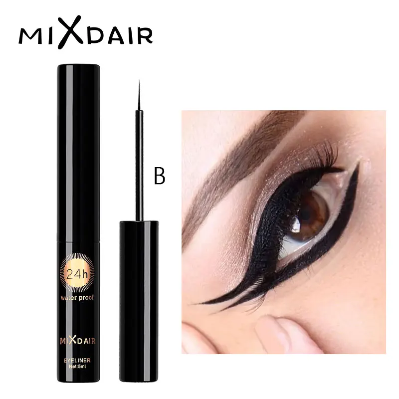 MIXDAIR Подводка для глаз Водостойкая жидкая подводка для глаз Beauty Cat Style Черный Долговечный карандаш для глаз Pen Карандаш для макияжа Косметика - Цвет: B Soft brush